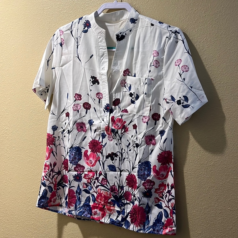 Women’s Vneck summer loose fit blouse